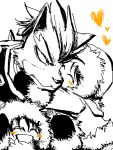  furry gloves heart hug ice_climber ice_climbers monochrome nana_(ice_climber) nintendo popo_(ice_climber) smile spot_color star_fox starfox super_smash_bros. wolf_o&#039;donnell wolf_o'donnell 