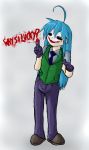  :3 ahoge cosplay dc_comics izumi_konata lucky_star solo the_joker the_joker_(cosplay) why_so_serious 