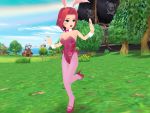  animal_ears arin bunny_ears bunnysuit code_geass cosplay crossover green_eyes happy high_heels kallen_stadtfeld kallen_stadtfeld_(cosplay) pangya pantyhose photoshop pink_legwear pink_pantyhose rabbit_ears red_hair redhead shoes short_hair solo 