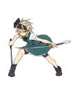  dual_wield dual_wielding highres hyakko katana katou_haruaki konpaku_youmu konpaku_youmu_(cosplay) makunouchi_ushio solo sword touhou weapon 
