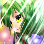  green_hair ibuki_fuuko long_hair waradosa yellow_eyes 