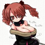  arekishi bare_shoulders breasts choker cleavage drill_hair fur_trim gothic_lolita huge_breasts large_breasts lolita_fashion lowres red_eyes red_hair redhead short_twintails soul_calibur soulcalibur twintails 