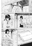  2girls bag camera comic dress_shirt greyscale hair_bobbles hair_ornament hat highres kawashina_(momen_silicon) kisume messenger_bag monochrome multiple_girls neck_ribbon page_number pointy_ears ribbon shameimaru_aya shirt short_hair short_sleeves shoulder_bag skirt tokin_hat touhou translation_request twintails two_side_up well wet wet_clothes 