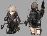  alternate_costume explosive girls_frontline gloves grenade gun hood hooded_jacket jacket looking_at_viewer short_hair silver_hair submachine_gun tdi_vector trigger_discipline unitsu vector_(girls_frontline) weapon yellow_eyes 