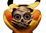  :3 closed_eyes ears facing_viewer mimikyu no_humans parted_lips pikachu pokemon pokemon_(creature) sido_(slipknot) simple_background solo white_background 