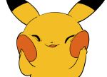  :3 closed_eyes ears facing_viewer mimikyu no_humans parted_lips pikachu pokemon pokemon_(creature) sido_(slipknot) simple_background solo white_background 