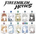  absurdres ahoge azur_(fire_emblem) blush camilla_(fire_emblem_if) female_my_unit_(fire_emblem:_kakusei) fire_emblem fire_emblem:_fuuin_no_tsurugi fire_emblem:_kakusei fire_emblem:_seisen_no_keifu fire_emblem:_souen_no_kiseki fire_emblem_heroes fire_emblem_if hair_ornament headband highres ike jaffar_(fire_emblem) lilina long_hair monochrome my_unit_(fire_emblem:_kakusei) nowi_(fire_emblem) priscilla_(fire_emblem) reinhardt_(fire_emblem) short_hair smile twintails 