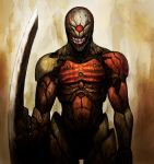  cyborg gray_fox metal_gear metal_gear_solid ninja sword tarako_(bradypus) tarako_(pixiv27726) teeth weapon 