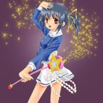  clannad cosplay kannagi lowres magical_girl parody skirt sunohara_mei wand 