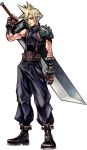  cloud_strife copy_final_fantasy_vii dissidia_final_fantasy final_fantasy final_fantasy_vii nomura_tetsuya official_art solo spiked_hair spiky_hair transparent_background 