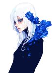  blue_rose casshern_sins dio flower male rose roses scar white_hair zuwai_kani 