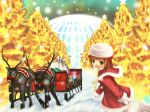 chiko_(artist) chiko_(kanhogo) christmas idolmaster nonowa reindeer santa santa_costume sleigh 