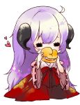  chibi eating food hanyuu heart higurashi_no_naku_koro_ni horns misaki_kozue 