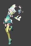  1girl ball blue_eyes blue_hair crossdressinging full_body gloves looking_at_viewer official_art open_mouth short_hair smile solo xenoblade xenoblade_2 