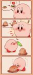  ! 4koma ^_^ blush closed_eyes comic diglett fainted flower flower_on_head gurumi_mami half-closed_eyes happy kirby kirby_(series) musical_note no_humans open_mouth pokemon pokemon_(creature) sad sapling smile tears thought_bubble water watering_can wavy_mouth wet x_x 