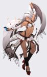  1girl altera_(fate) bare_shoulders cellphone dancing detached_sleeves fate/grand_order fate_(series) highres i-pan midriff nail_polish navel phone red_eyes smartphone veil white_hair 
