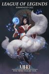  1girl ahri animal_ears artist_request artstation_sample fox_ears fox_tail highres image_sample korean_clothes league_of_legends multiple_tails tagme tail 