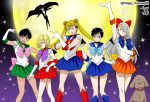  6+boys bishoujo_senshi_sailor_moon black_hair blonde_hair blue-framed_eyewear blue_eyes blush bow brown_eyes cape christophe_giacometti cosplay crossdressinging dog double_bun elbow_gloves facial_hair full_moon glasses gloves green_eyes grey_eyes hair_over_one_eye hat inner_senshi katsuki_yuuri kisaragi_mizu makkachin male_focus moon multiple_boys one_eye_closed open_mouth otabek_altin phichit_chulanont pleated_skirt sailor_collar sailor_jupiter sailor_jupiter_(cosplay) sailor_mars sailor_mars_(cosplay) sailor_mercury sailor_mercury_(cosplay) sailor_moon sailor_moon_(cosplay) sailor_venus sailor_venus_(cosplay) silver_hair skirt smile sparkle top_hat tsuki_ni_kawatte_oshioki_yo tuxedo_kamen tuxedo_kamen_(cosplay) twintails twitter_username viktor_nikiforov white_gloves yuri!!!_on_ice yuri_plisetsky 