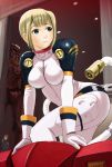  blue_eyes bodysuit cosplay gundam gundam_00 highres kemeko_deluxe louise_halevy mimura_kaoru mm mm_(cosplay) saitou_chiwa seiyuu_connection seiyuu_joke short_hair 