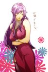  breasts crossed_arms genderswap gundam gundam_00 large_breasts muta0083 purple_hair solo tieria_erde trap 