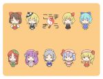  :&lt; chibi cirno everyone flandre_scarlet hakurei_reimu hong_meiling izayoi_sakuya kirisame_marisa multiple_girls munyumunyu patchouli_knowledge remilia_scarlet rumia the_embodiment_of_scarlet_devil touhou yuge_sasatarou 