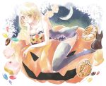  cleavage fullmetal_alchemist halloween machita pumpkin pumpkins riza_hawkeye solo thigh-highs thighhighs 