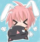  &gt;_&lt; :&gt; =_= animal_ears bunny_ears cat chibi koriyama_shashi lowres pink_hair rabbit_ears x3 