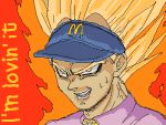  dragon_ball dragon_ball_z dragonball face lowres majin_vegeta mcdonald's mcdonalds oekaki parody solo super_saiyan vegeta 