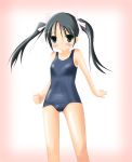  blush francesca_lucchini highres one-piece_swimsuit school_swimsuit strike_witches swimsuit twintails 