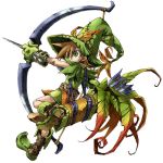  brown_hair green_eyes hat hunter kiyuzuki_satoko leaf leaves official_art quiver satoko_kiyuduki weapon yggdra_union 