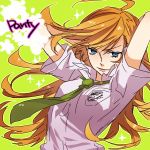  blonde_hair blue_eyes long_hair necktie panty_&amp;_stocking_with_garterbelt panty_(character) panty_(psg) solo tohroh 