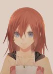  1girl artist_request blue_eyes jewelry kairi_(kingdom_hearts) kingdom_hearts kingdom_hearts_ii necklace redhead short_hair solo source_request 