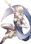  1boy armor atoatto cape fire_emblem fire_emblem_if gloves hairband looking_at_viewer male_focus my_unit_(fire_emblem_if) pointy_ears red_eyes short_hair smile solo white_hair 
