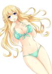  1girl bare_shoulders blonde_hair blue_eyes blush bra breasts cleavage highres large_breasts long_hair looking_at_viewer neptune_(series) panties smile solo underwear underwear_only vert zero_(ray_0805) 