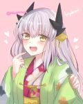  berserker_(kiyohime) brown_eyes grey_hair long_hair smile 