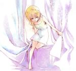  1girl bad_id bad_pixiv_id blonde_hair blue_eyes dress kingdom_hearts kingdom_hearts_ii m3_(mmm003) namine short_hair solo 