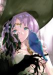  1girl absurdres aiu_eo bird granblue_fantasy highres leaf lennah purple_hair transformation tree_bark 