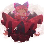  1girl arms_at_sides covered_face ini_(inunabe00) jacket looking_at_viewer red_eyes redhead sekibanki simple_background solo touhou white_background 