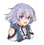  1boy blue_eyes blush ernesti_echevalier knight&#039;s_&amp;_magic knight&#039;s_and_magic looking_at_viewer short_hair silver_hair smile solo 