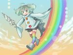  buttons child hatsune_miku konako konako_(artist) oversized_clothes rainbow rainbow_path reinbo_da_(vocaloid) short_hair thigh-highs thighhighs umbrella vocaloid young 