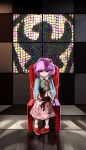 chair highres hirosato kaenbyou_rin kaenbyou_rin_(cat) komeiji_satori purple_eyes purple_hair sitting touhou violet_eyes 