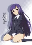  kannagi long_hair okiura purple_hair zange 