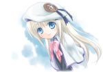  beret blonde_hair buttons cape hat large_buttons little_busters! little_busters!! long_hair noumi_kudryavka silver_hair smile 