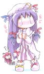  :3 bad_id chibi koakuma patchouli_knowledge touhou traditional_media ushi 