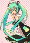  closed_eyes detached_sleeves domotolain hatsune_miku skirt twintails vocaloid 