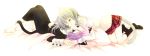  blush cat_ears highres long_image lying maka_albarn makenshi_chrona purple_hair sakurazawa_izumi soul_eater tail wide_image 