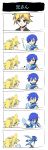  blonde_hair blue_hair doujinshi kagamine_len kaito male popsicle translated vocaloid 