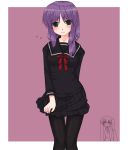  kt2 niwatazumi_nagoya pantyhose purple_hair school_uniform torikoro 