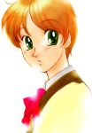  brown_hair bust escaflowne green_eyes green_hair kanzaki_hitomi portrait sasa_no_manami school_uniform short_hair solo tenkuu_no_escaflowne 