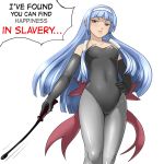  bdsm blue_hair blunt_bangs dominatrix elbow_gloves femdom gloves hair_tubes huyase kannagi long_hair mistress nagi pantyhose riding_crop stick truth whip 